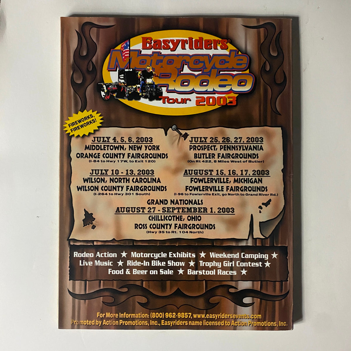 Easyriders Magazine September 2003 #363 Rock-N-Roll Roaster No Label VG - Cover featuring motorcycle culture and event highlights from the Easyriders Motorcycle Rodeo Tour 2003, showcasing locations and activities for bikers.