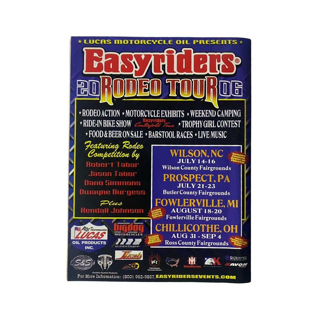 Easyriders Magazine August 2006 #398 V-Twin TV Update No Label VG