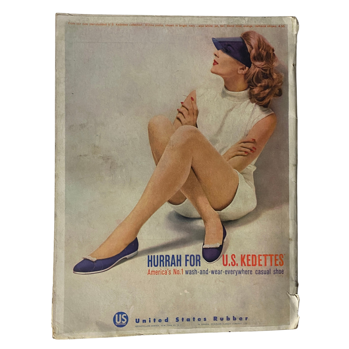 Advertisement for U.S. Kedettes shoes in Vogue Magazine, March 1, 1960, highlighting America’s No. 1 wash-and-wear shoe.