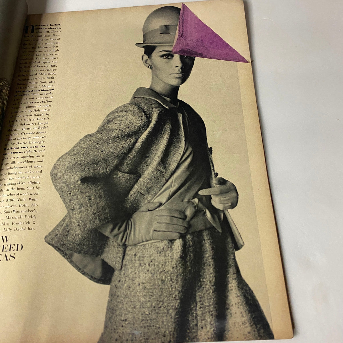 Vogue Magazine January 15, 1964 with a model wearing a chic hat and tailored outfit, representing the sophisticated elegance of early 1960s style.