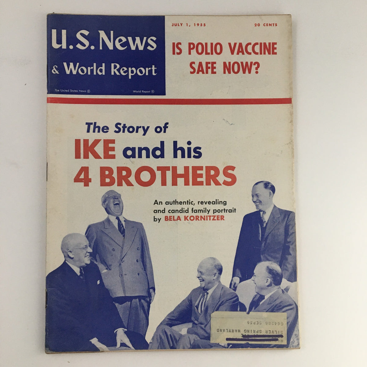 Vintage U.S. News & World Report July 1 1955 The Story of Ike and his 4 Brothers