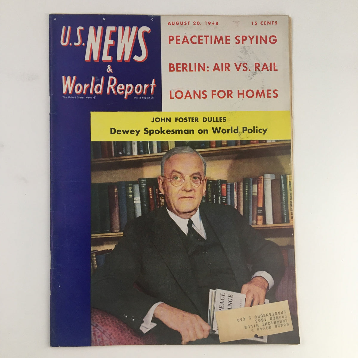 Vintage U.S. News & World Report August 20 1948 Dewey Spokesman on World Policy