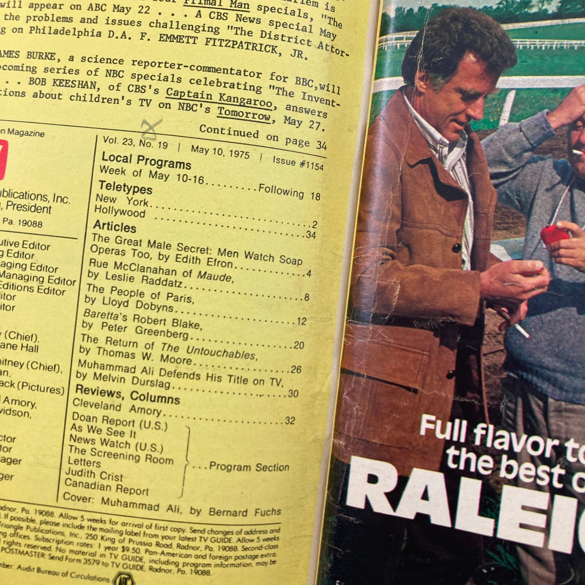 TV Guide Magazine May 10 1975 #1154 Muhammad Ali WA-Baltimore Ed.