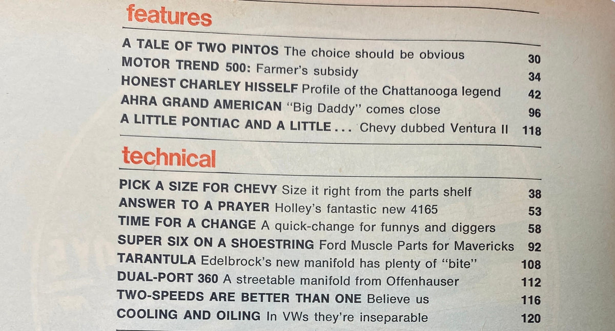 Vintage Hot Rod Magazine March 1971 The New Micros Vega & Pinto Funnies No Label