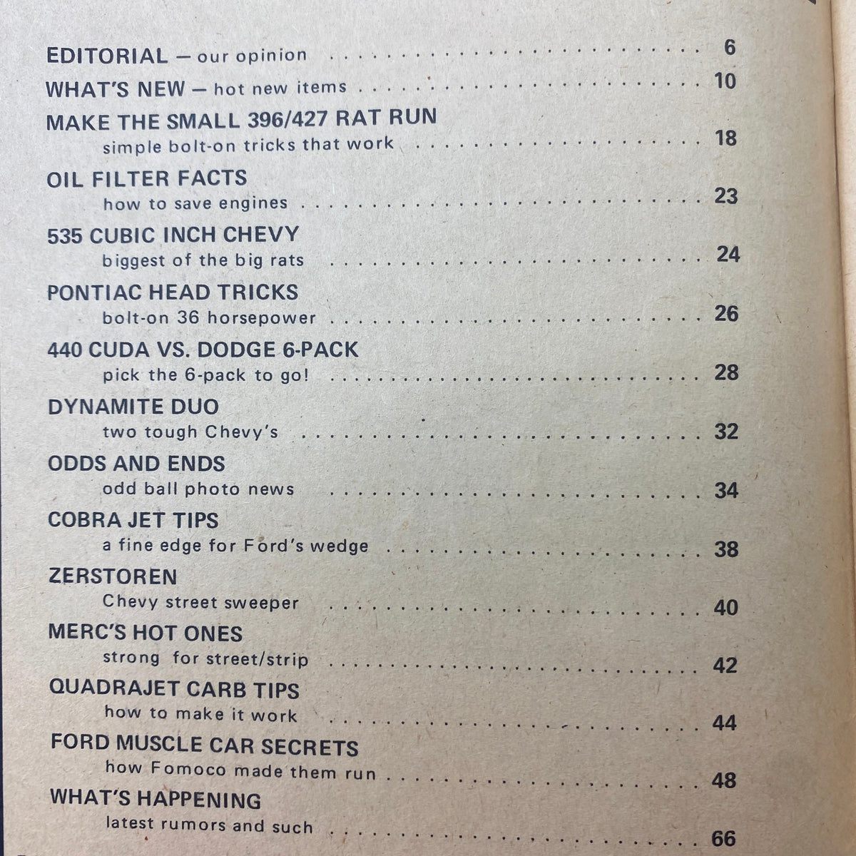 Super Street Cars Magazine April 1970 How to Build a 535 Cube Chevy No Label