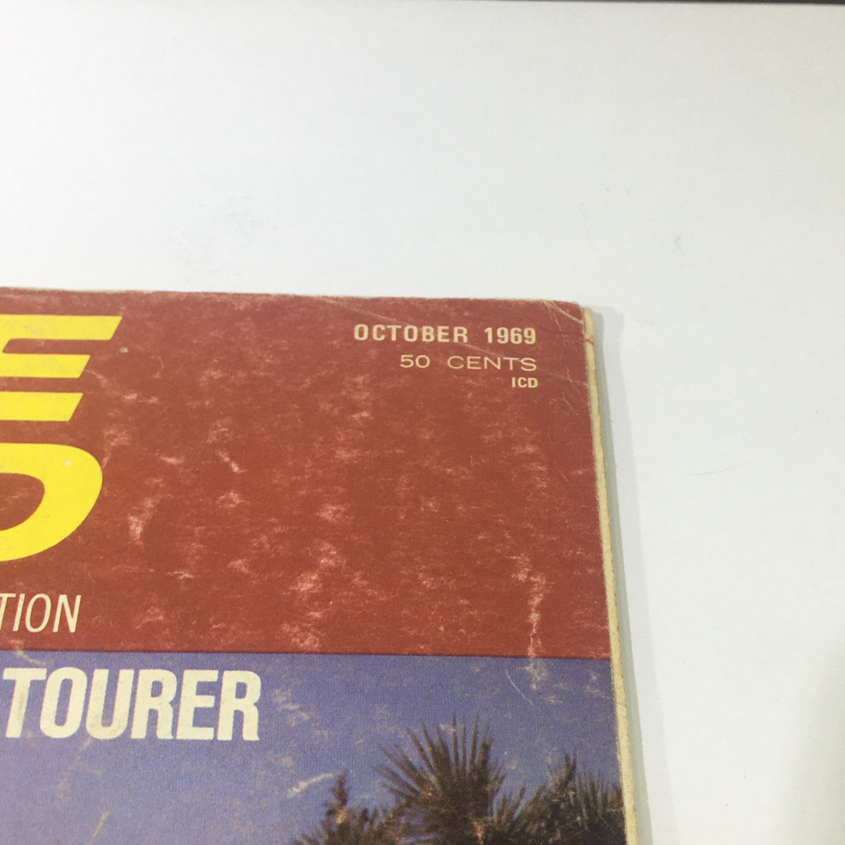 Close-up of the header of VTG Cycle World Magazine from October 1969, displaying the issue's title and date.