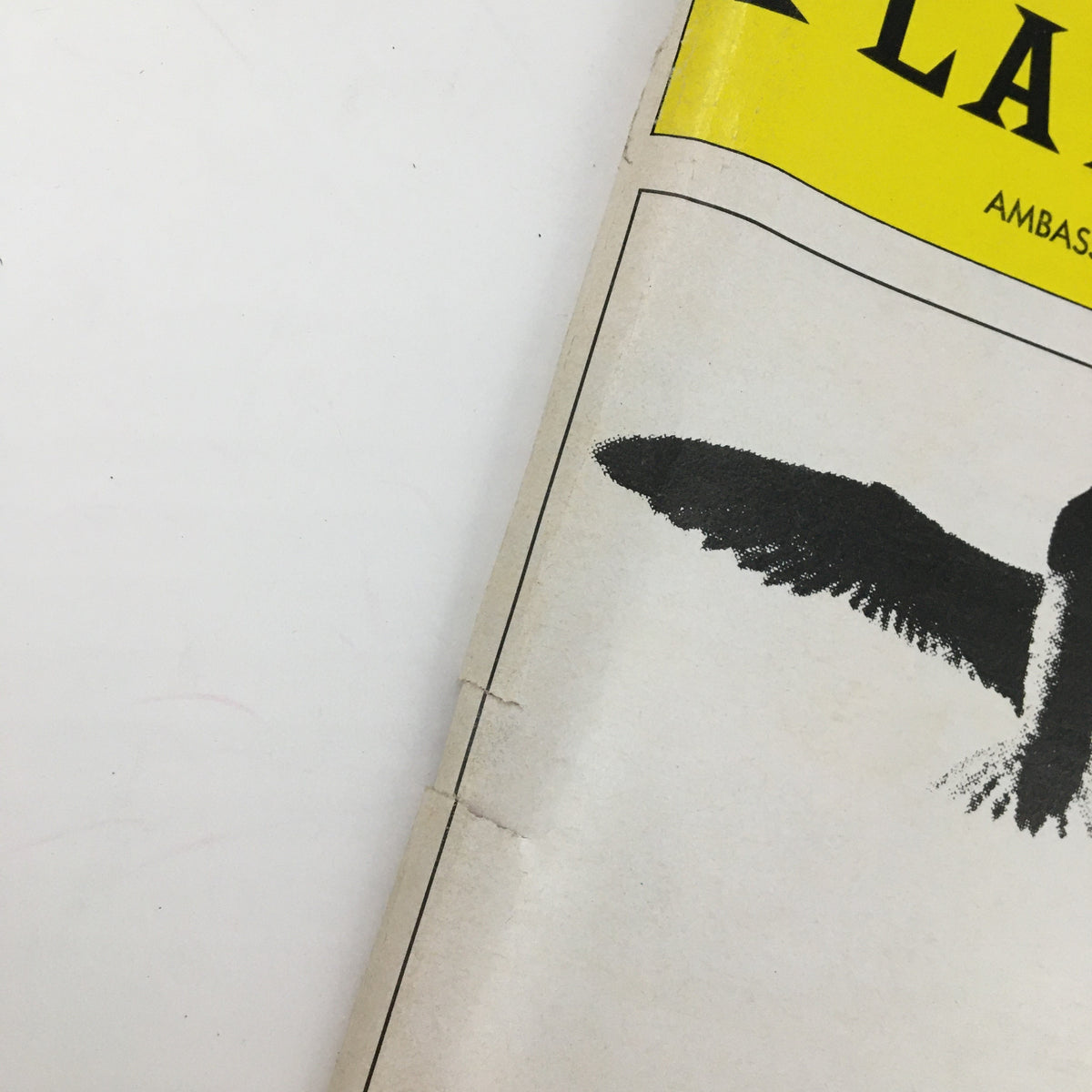 Close-up of the 1983 Playbill for Arthur Miller's A View From The Bridge, highlighting the top cover with the theatre's name.