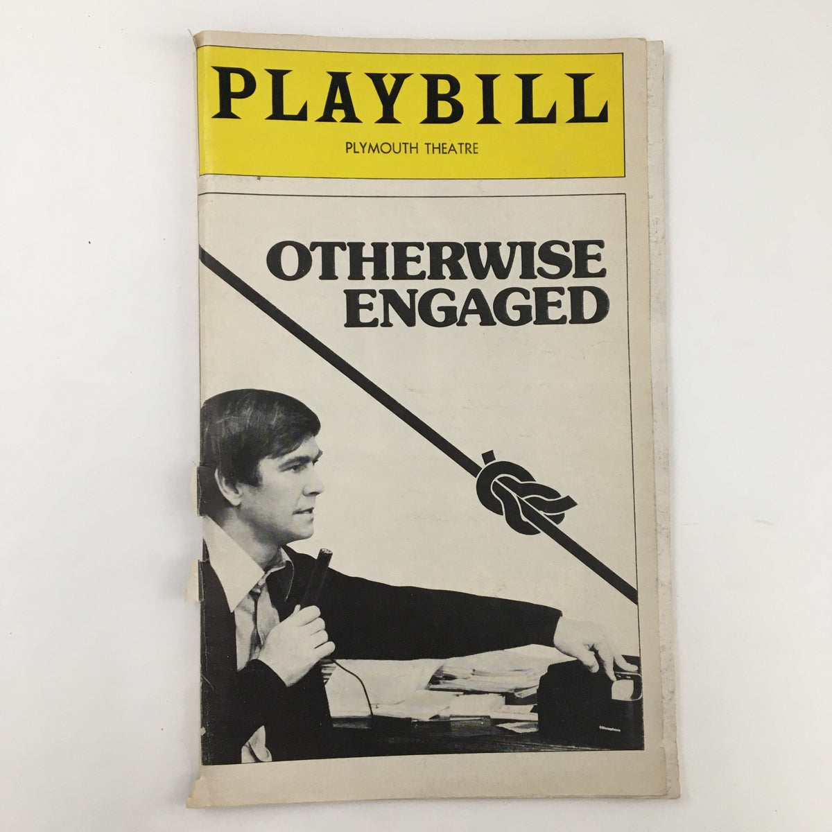 1977 Playbill from Plymouth Theatre featuring Otherwise Engaged with Tom Courtenay. A vintage theater program showcasing the dramatic cover design.