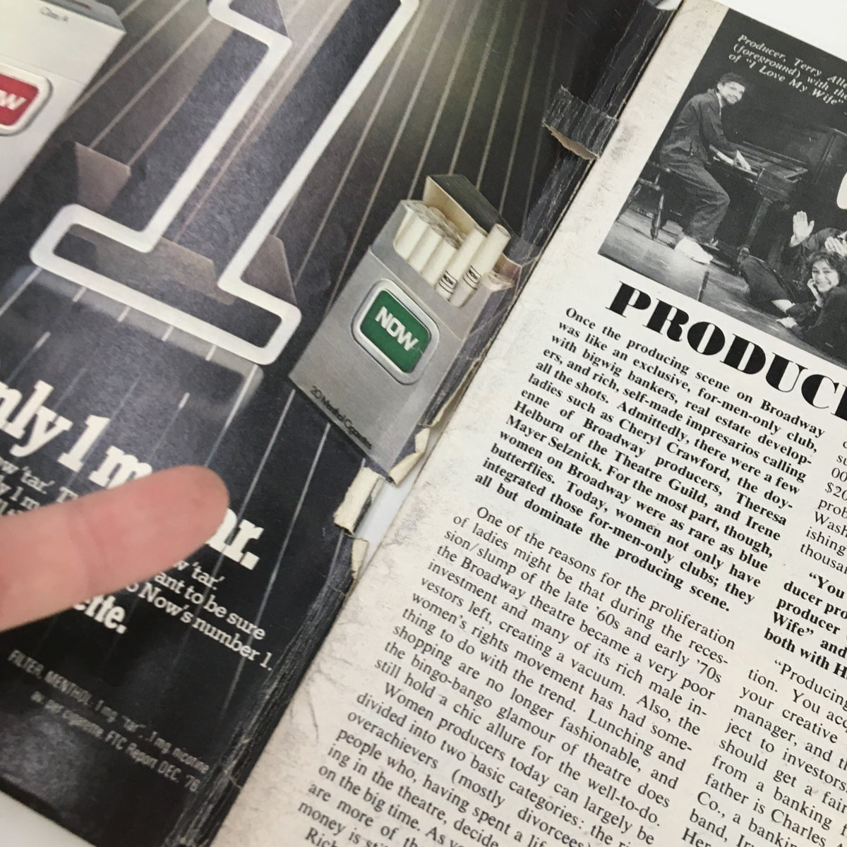 Inside view of the 1977 Playbill from Plymouth Theatre, highlighting promotional content of Otherwise Engaged and the production details.