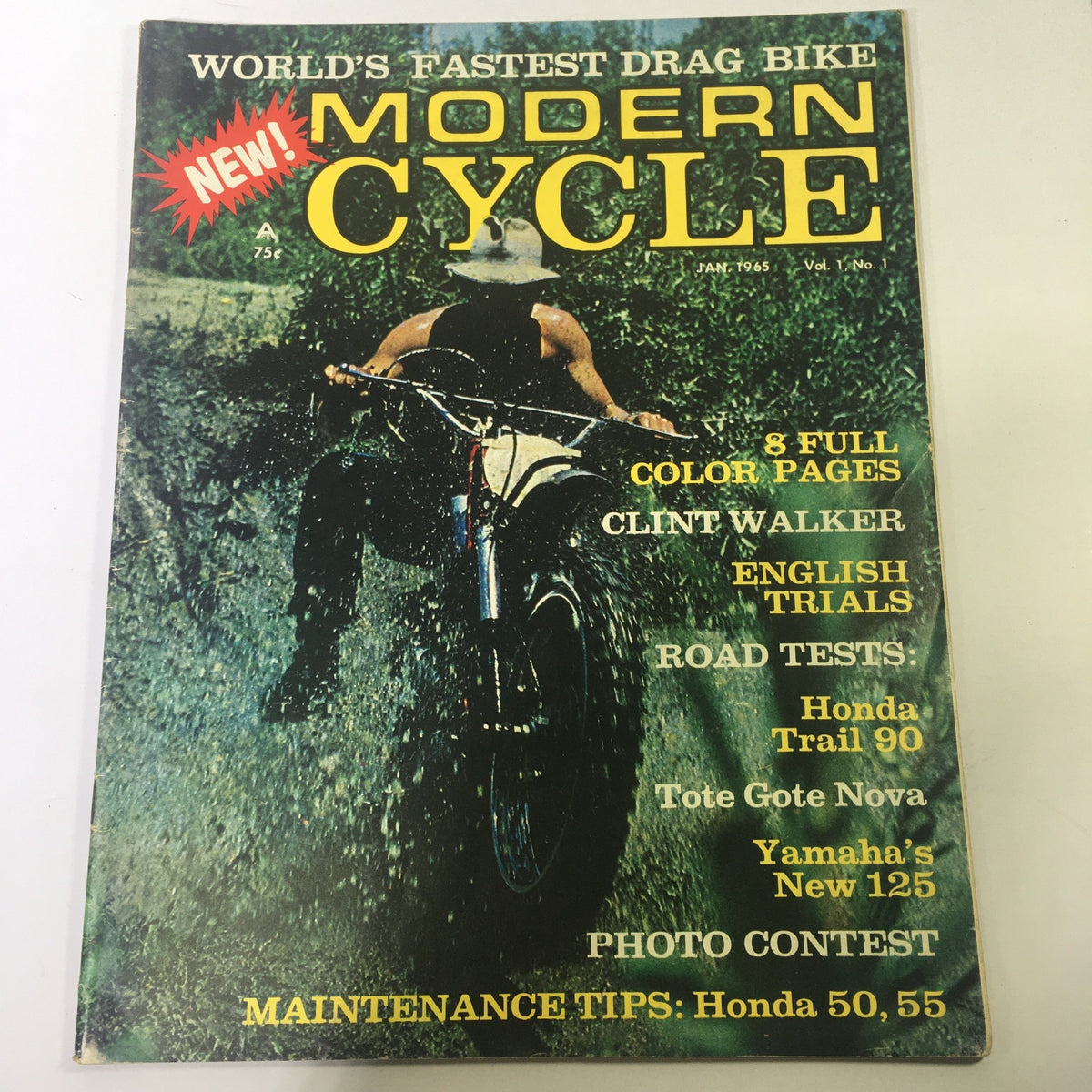 Modern Cycle Magazine January 1965 - Honda Trail 90 Road Test / Yamaha 125