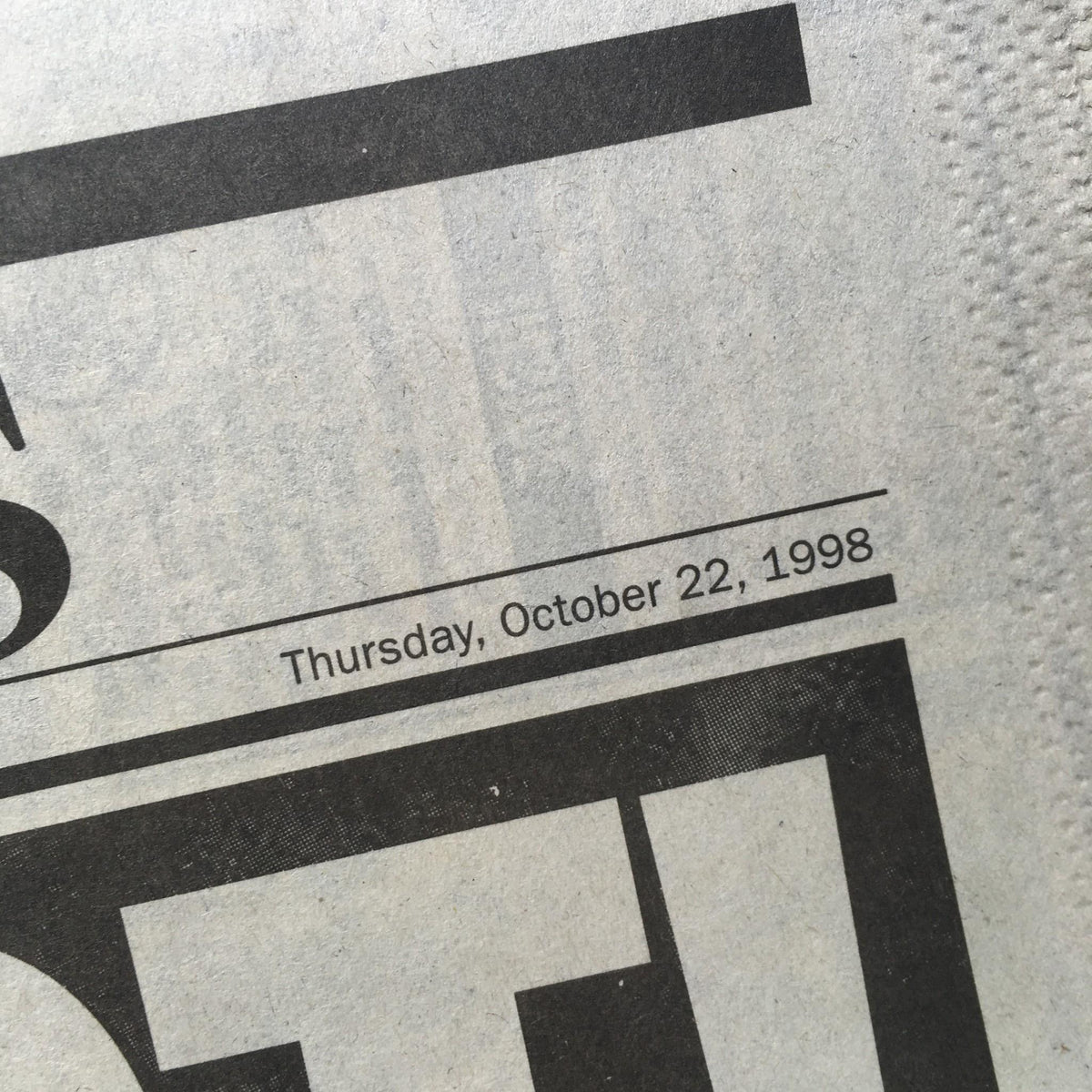New York Daily News: Oct 22 1998 Greatest! New York Yankees world series Jeter