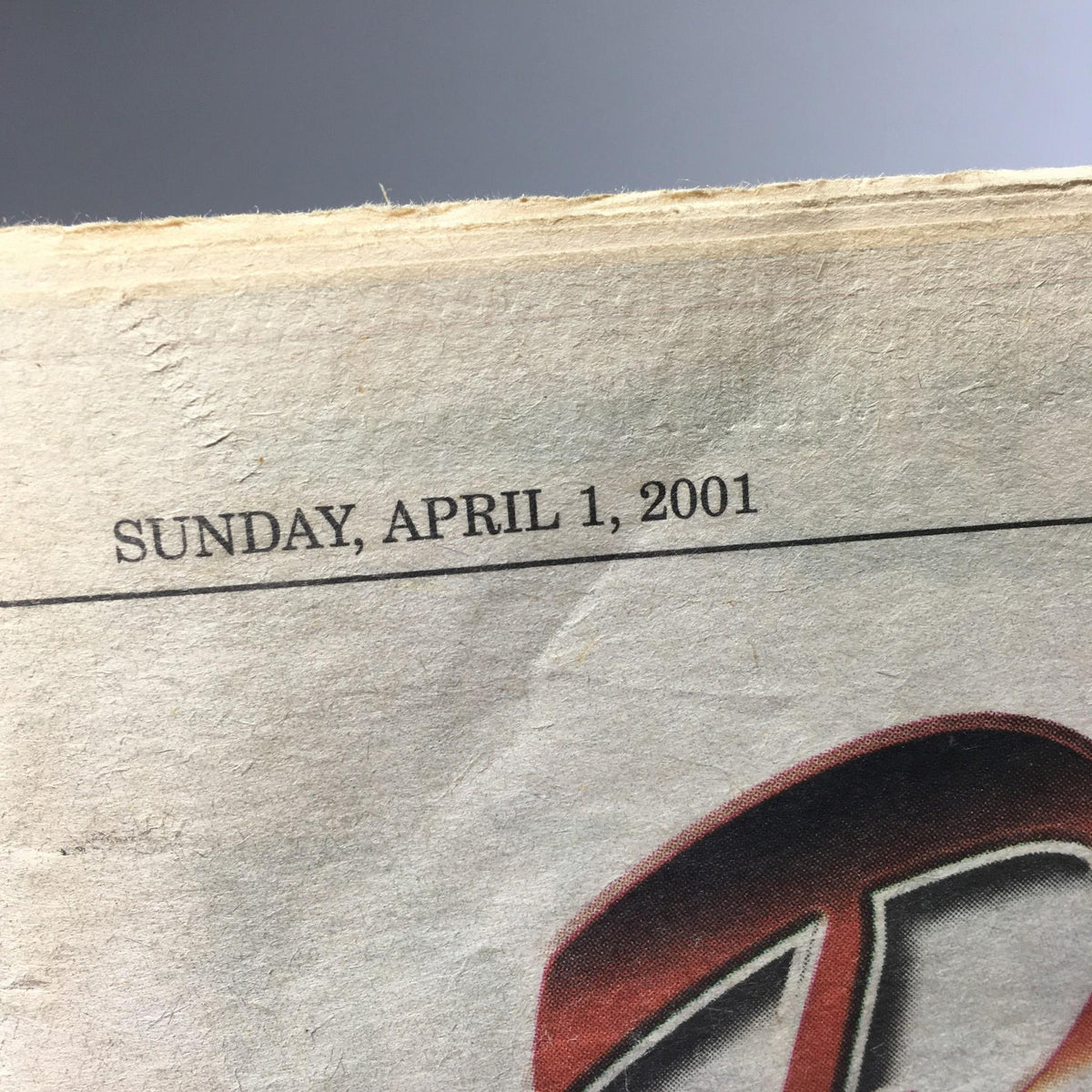 Date highlighted in Newsday: April 1 2001 Baseball Preview Chasing The Yankees, displaying 'SUNDAY, APRIL 1, 2001' at the top.