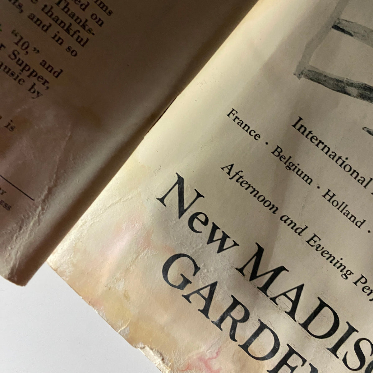 Detail from the National Horse Show advertisement in The New Yorker Complete Magazine November 20, 1926, featuring venues and performances information.
