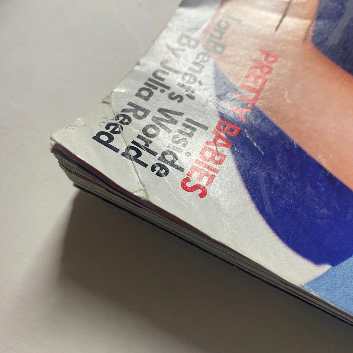 Side view of Vogue Magazine June 1997 showing wear and highlighting the 'Pretty Babies' feature inside.