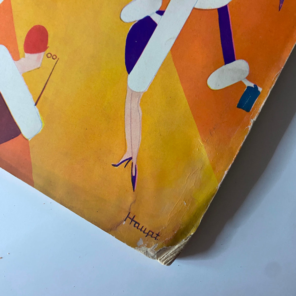Cover art detail of The New Yorker Complete Magazine – October 15, 1927 by Theodore Haupt featuring modernist design elements.