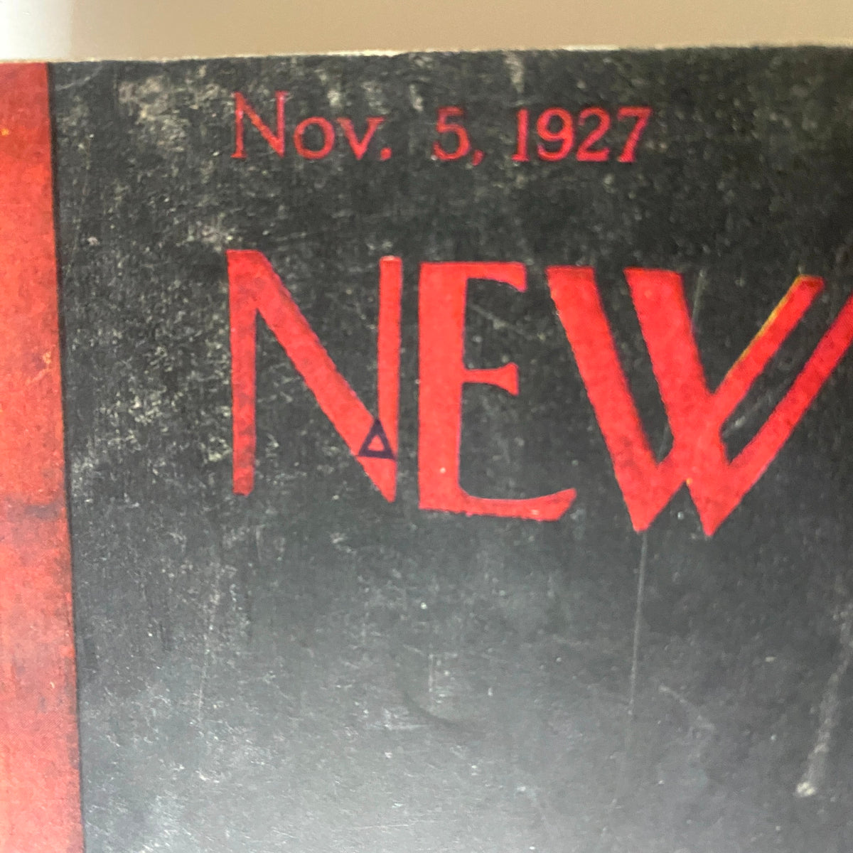 Cover page detail of The New Yorker Complete Magazine November 5, 1927, showing the date prominently.