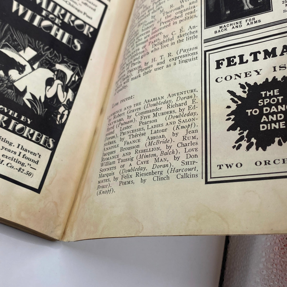 Interior page of The New Yorker Complete Magazine May 26, 1928, showcasing advertisements and content layout relevant to the era, offering insights into the magazine's history and cultural significance.