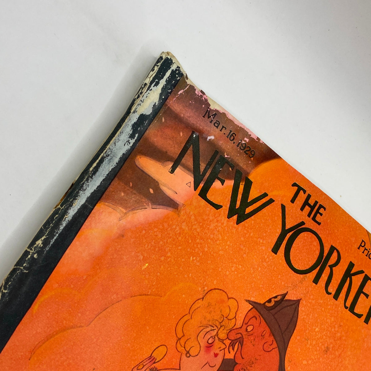 The New Yorker Complete Magazine March 16, 1929 Rea Irvin Cover showcasing the magazine's distinctive orange cover and artwork featuring iconic characters.
