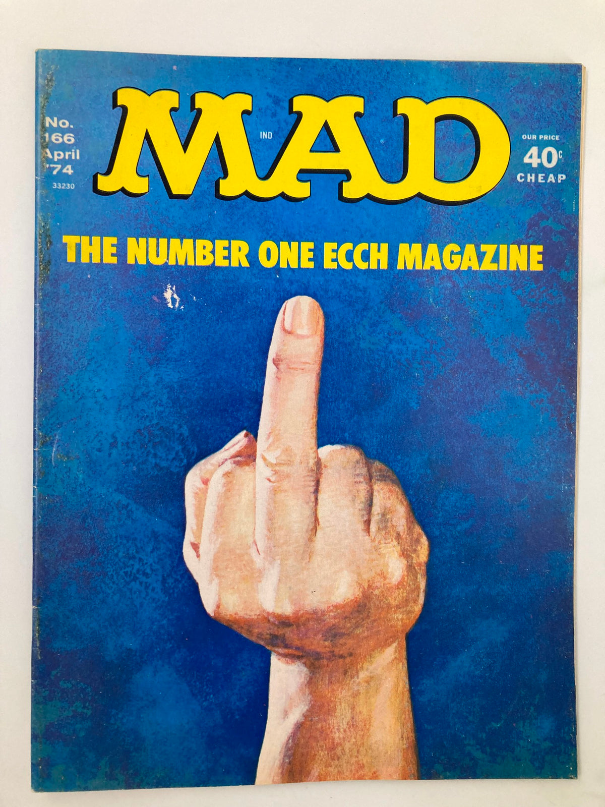 Mad Magazine April 1974 No. 166 The Middle Finger VG Very Good 4.0 No Label