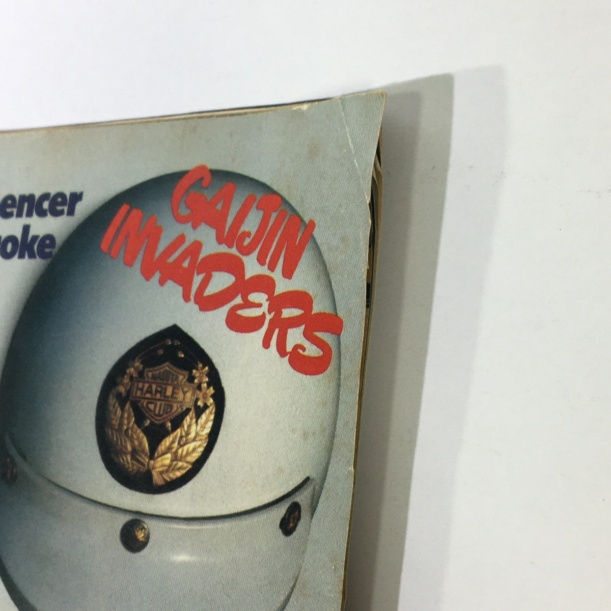 Image of the helmet feature titled 'GAIJIN INVADERS' from VTG Cycle World Magazine December 1983.