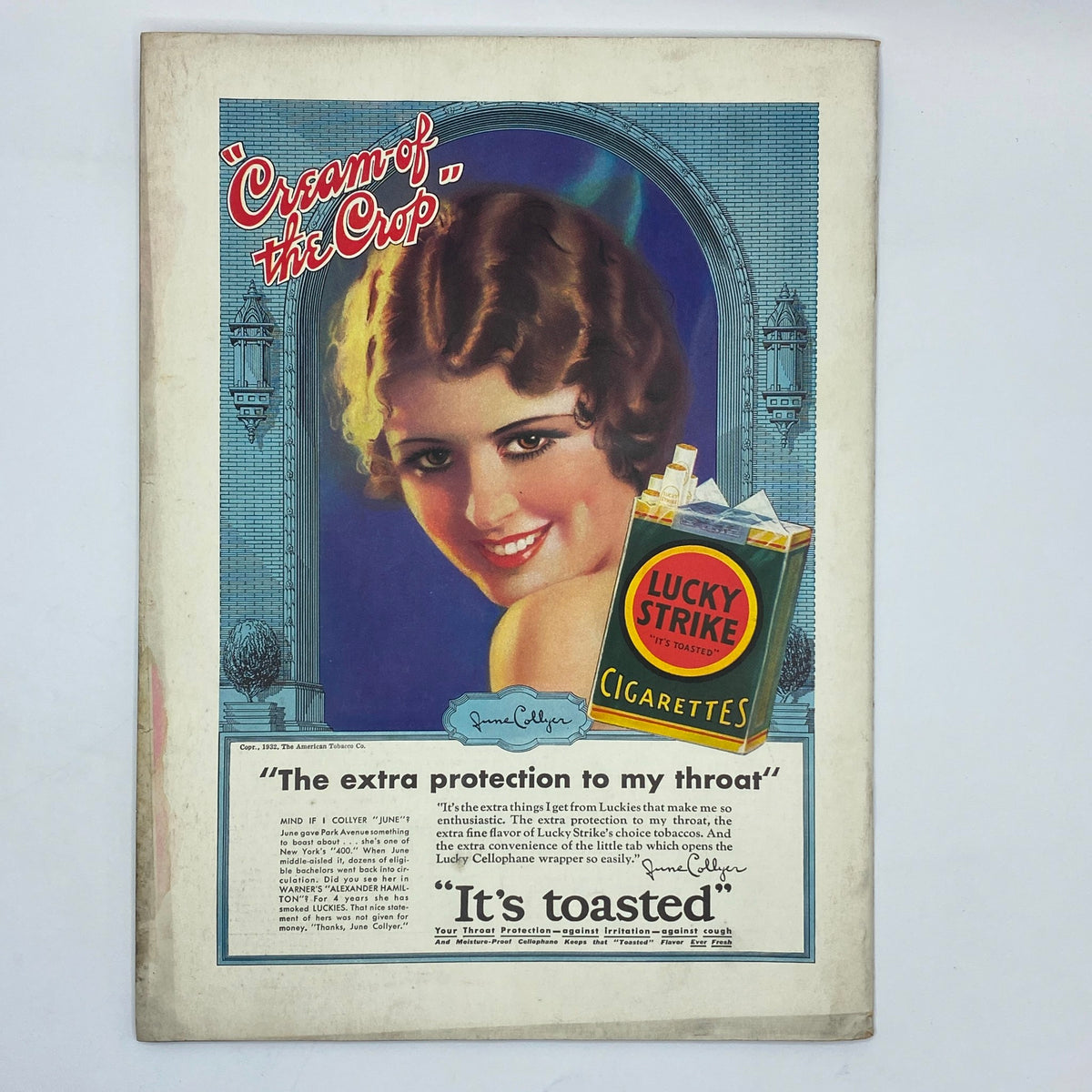 Cover of The New Yorker magazine from March 5, 1932 featuring an illustration by Leo Rackow, showcasing a charming portrait of a smiling young woman and a Lucky Strike cigarette advertisement.