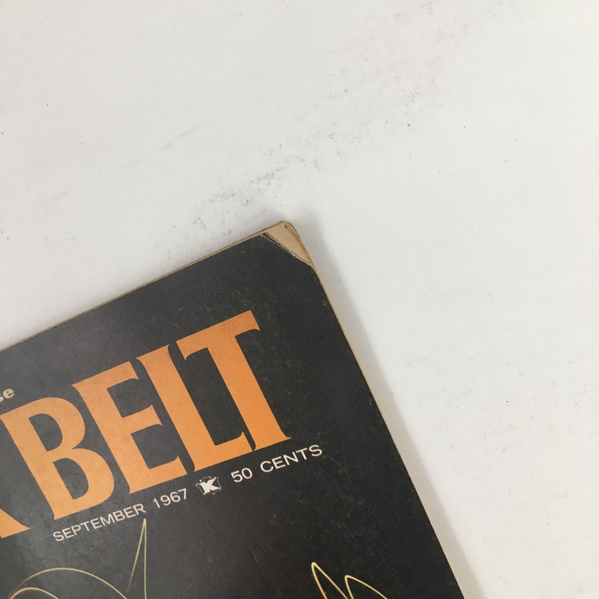 Top corner detail of Black Belt Magazine, September 1967, Vol. 5 No. 9, highlighting the magazine's title and publication date.