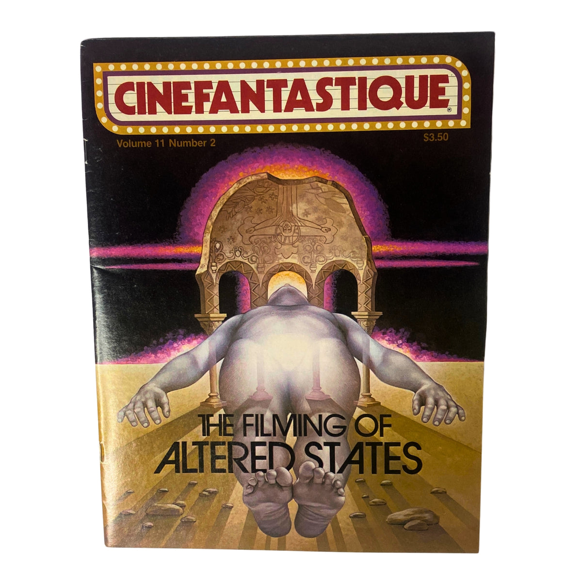 Cover of Cinefantastique Magazine Fall 1981 Vol 11 No 2 featuring 'The Filming of Altered States' with a surreal illustration related to the film.