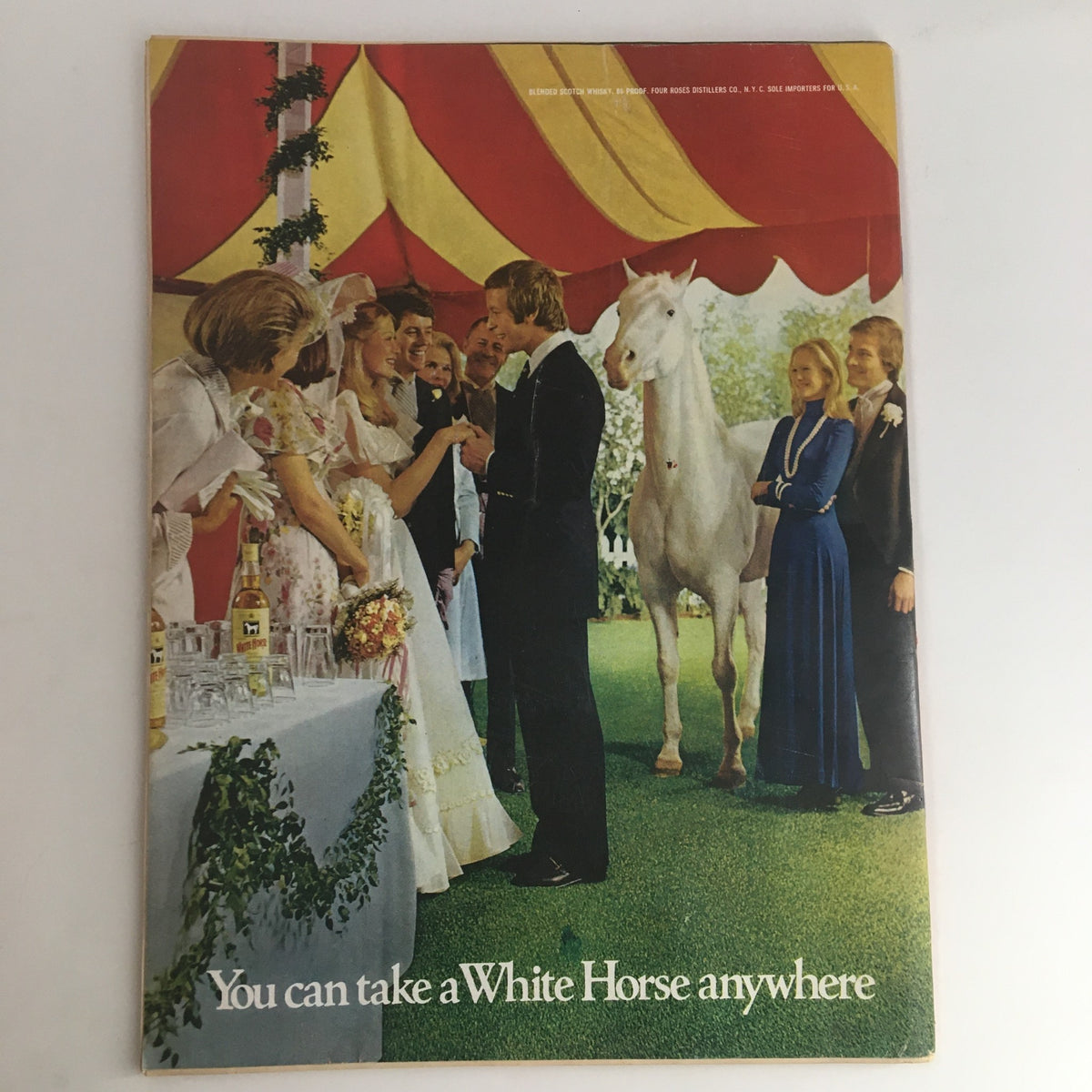 The cover of Time Magazine June 11 1973 featuring an illustrated scene of a wedding party, with a white horse standing in attendance, promoting a luxurious lifestyle.