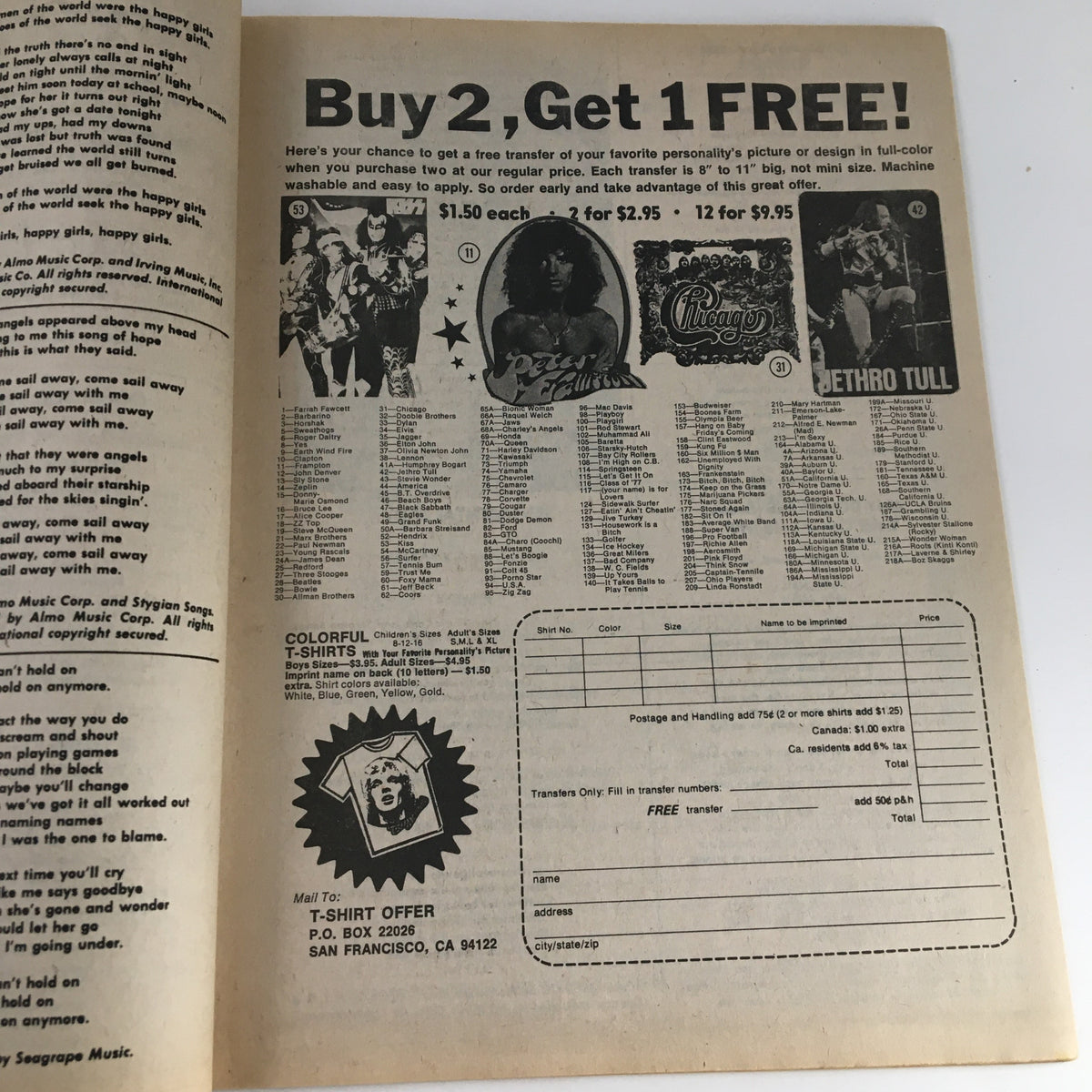 Song Hits Magazine February 1978 Andy Gibb, Rose Ryce & Merle Haggard