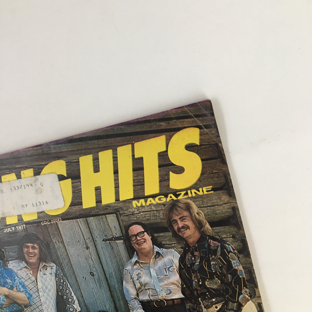 Close-up of the title Song Hits Magazine July 1977, highlighting its classic design and vintage aesthetic.