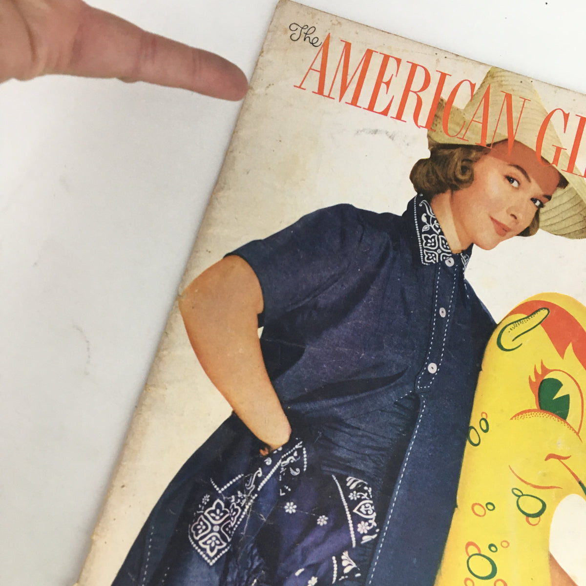 The American Girl Magazine June 1952 Cover featuring Helen Ryan and Sandy the Sea Horse, showcasing vintage design and characters.