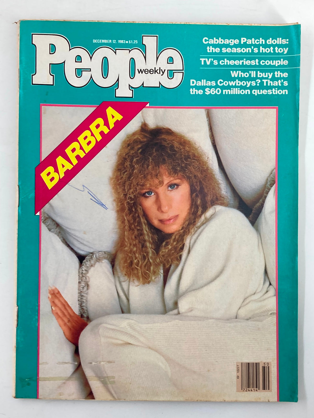 VTG People Weekly Magazine December 12 1983 featuring Barbra Streisand on the cover, showcasing a vintage design with vibrant colors.