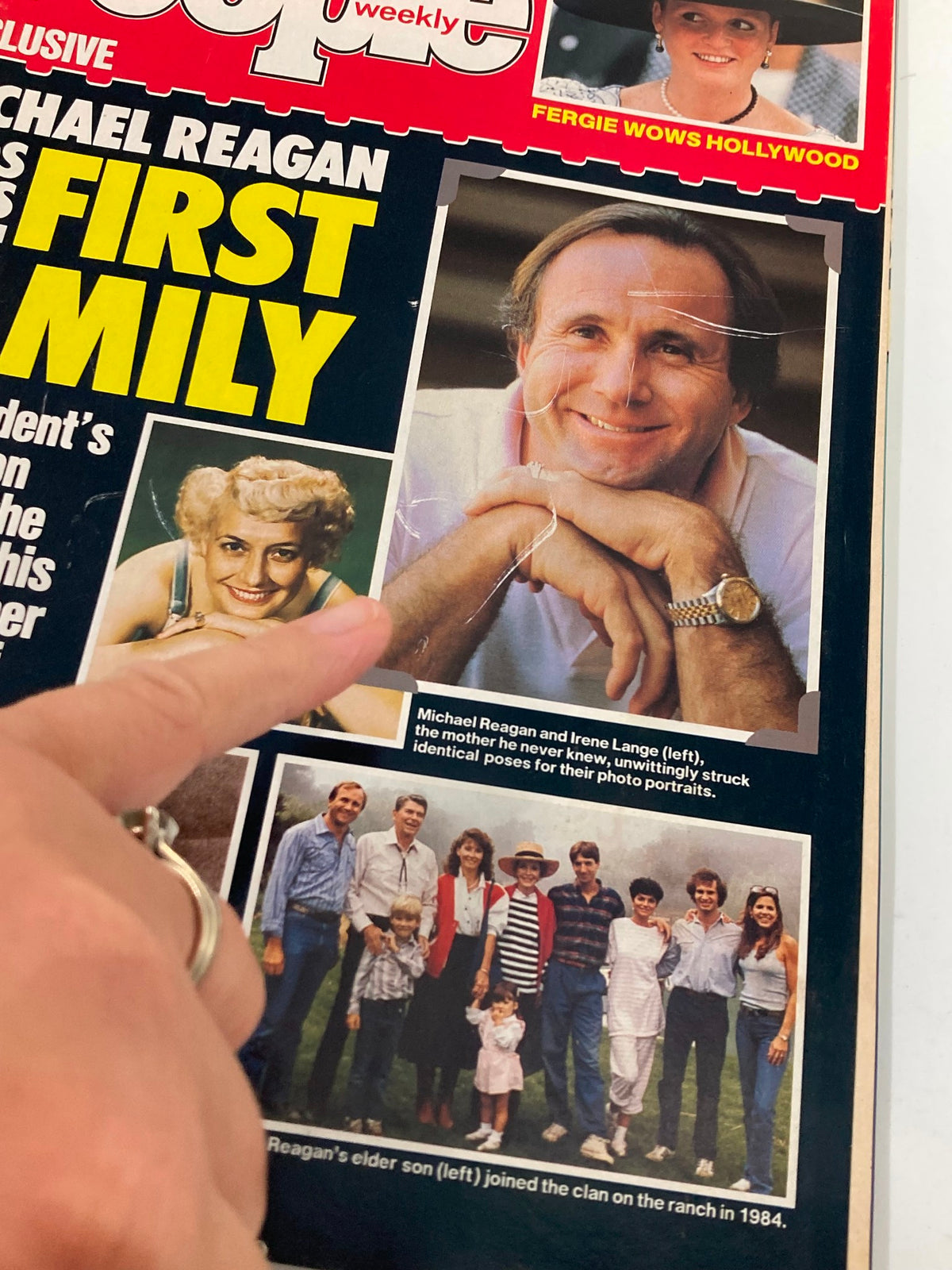 Vintage People Weekly Magazine March 21 1988 Michael Reagan and Irene Lange
