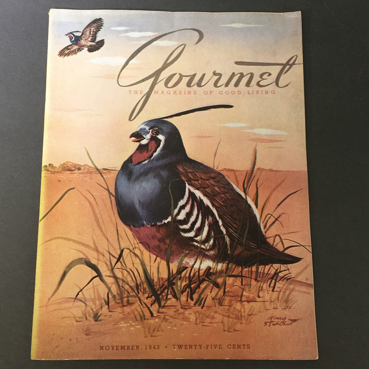 Cover of Gourmet Magazine, November 1943, featuring the theme 'Thanksgiving Old Style