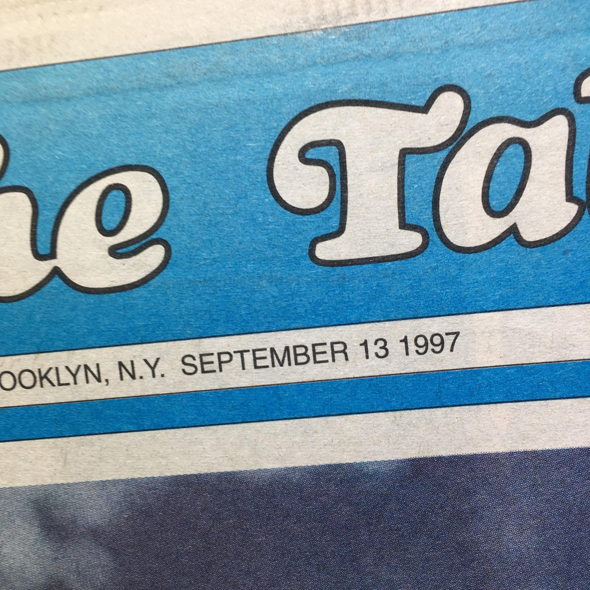 Close-up of the header of The Tablet newspaper dated September 13, 1997, highlighting the publication's name and date.