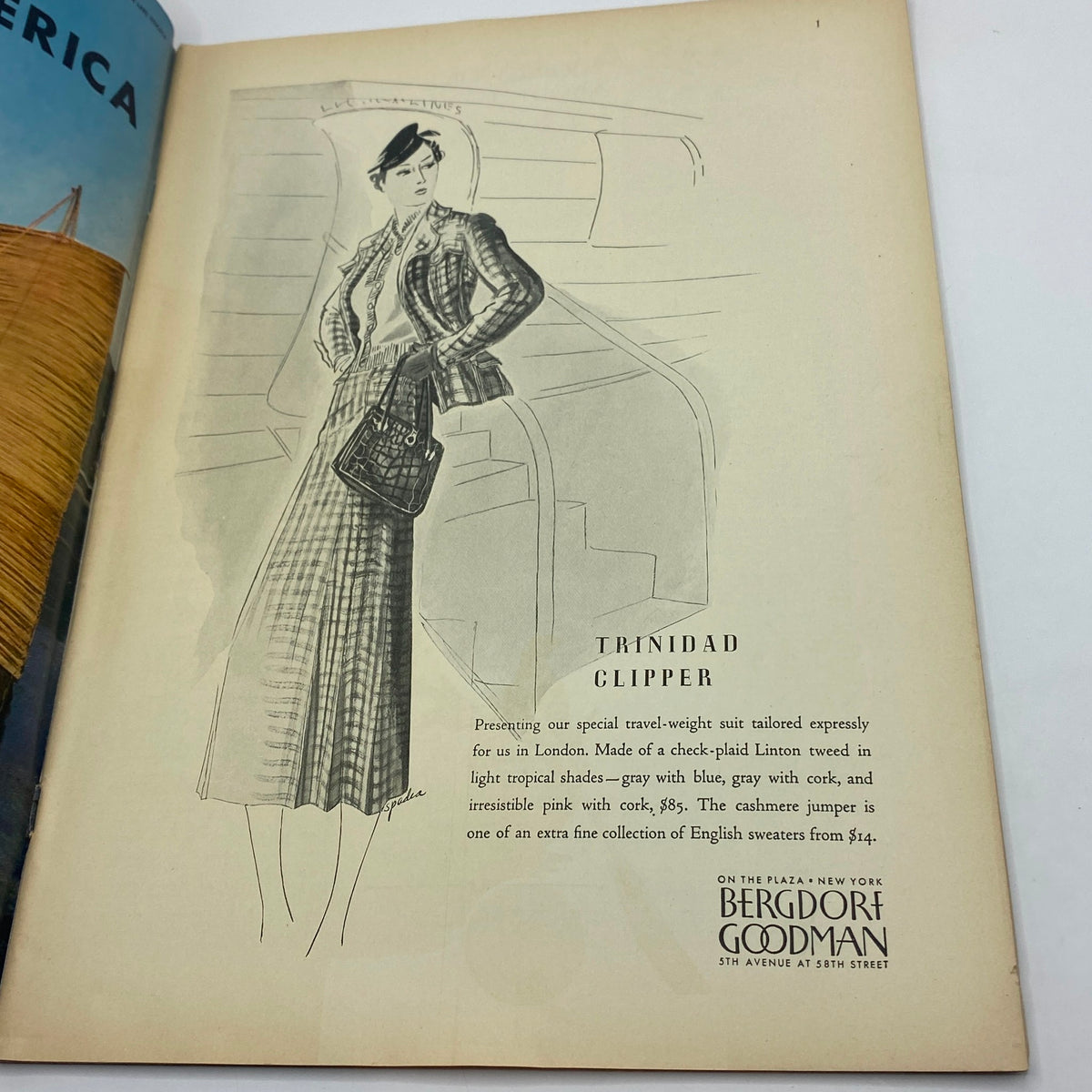 The New Yorker Magazine Cover January 11, 1936 displays a vintage fashion illustration showcasing a stylish travel ensemble, representing 1930s design aesthetics.