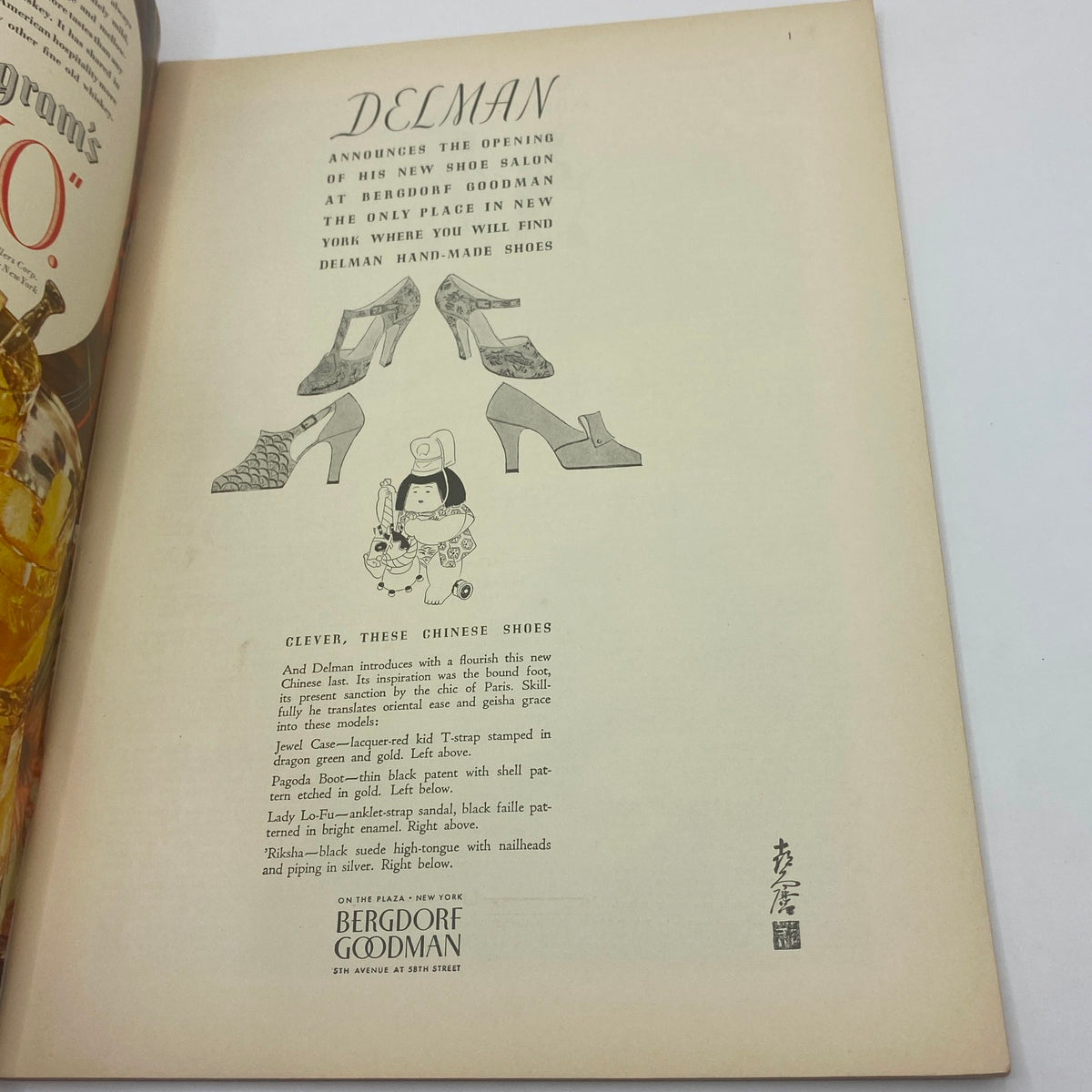 The New Yorker Complete Magazine September 19, 1936 - Advertisement for Delman shoes, featuring stylish vintage shoe designs and elegant illustrations, reflecting fashion trends of the 1930s.