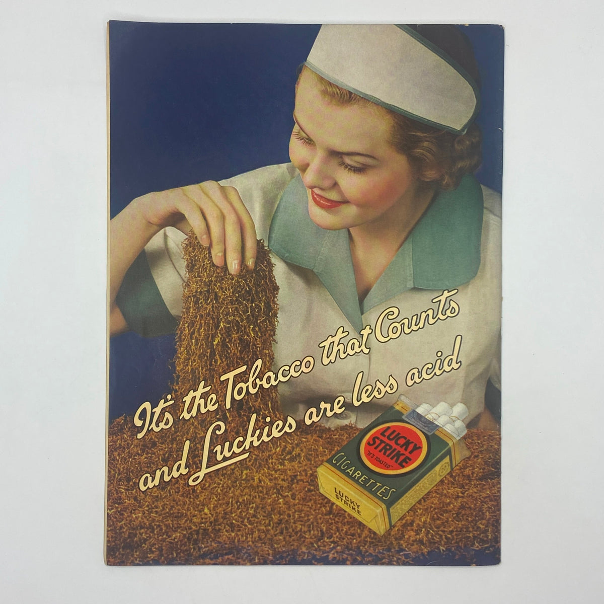Cover page from The New Yorker Complete Magazine June 20, 1936 featuring an eye-catching illustration with the tagline discussing tobacco usage, representing advertising styles from the 1930s.