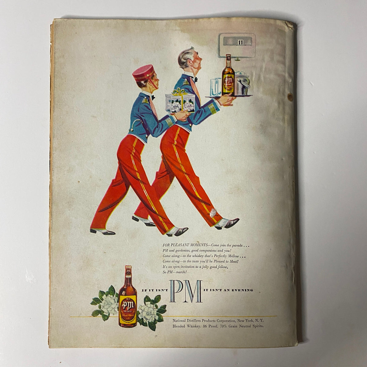 Cover illustration from True: The Man's Magazine, July 1948, depicting two animated figures in military-style uniforms carrying a bottle, promoting the article "Warning: The Danger of Male Sex Hormones".