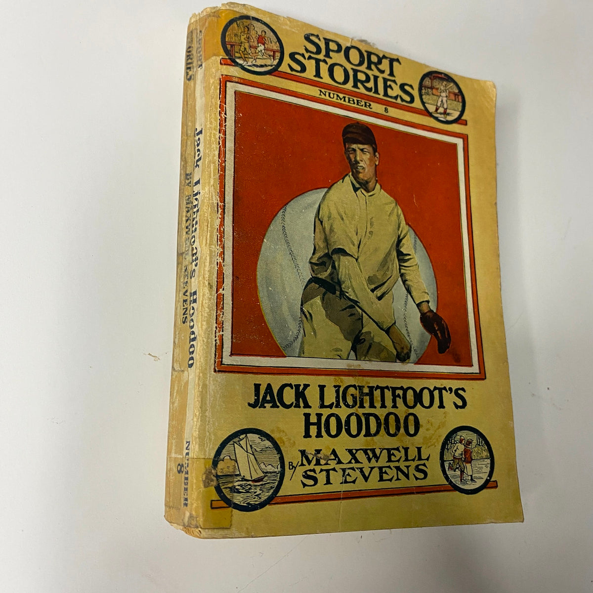 Alternate view of the cover of Jack Lightfoot's Hoodoo, Stevens-Street & Smith Sport Stories #8, showcasing its classic design and colors.