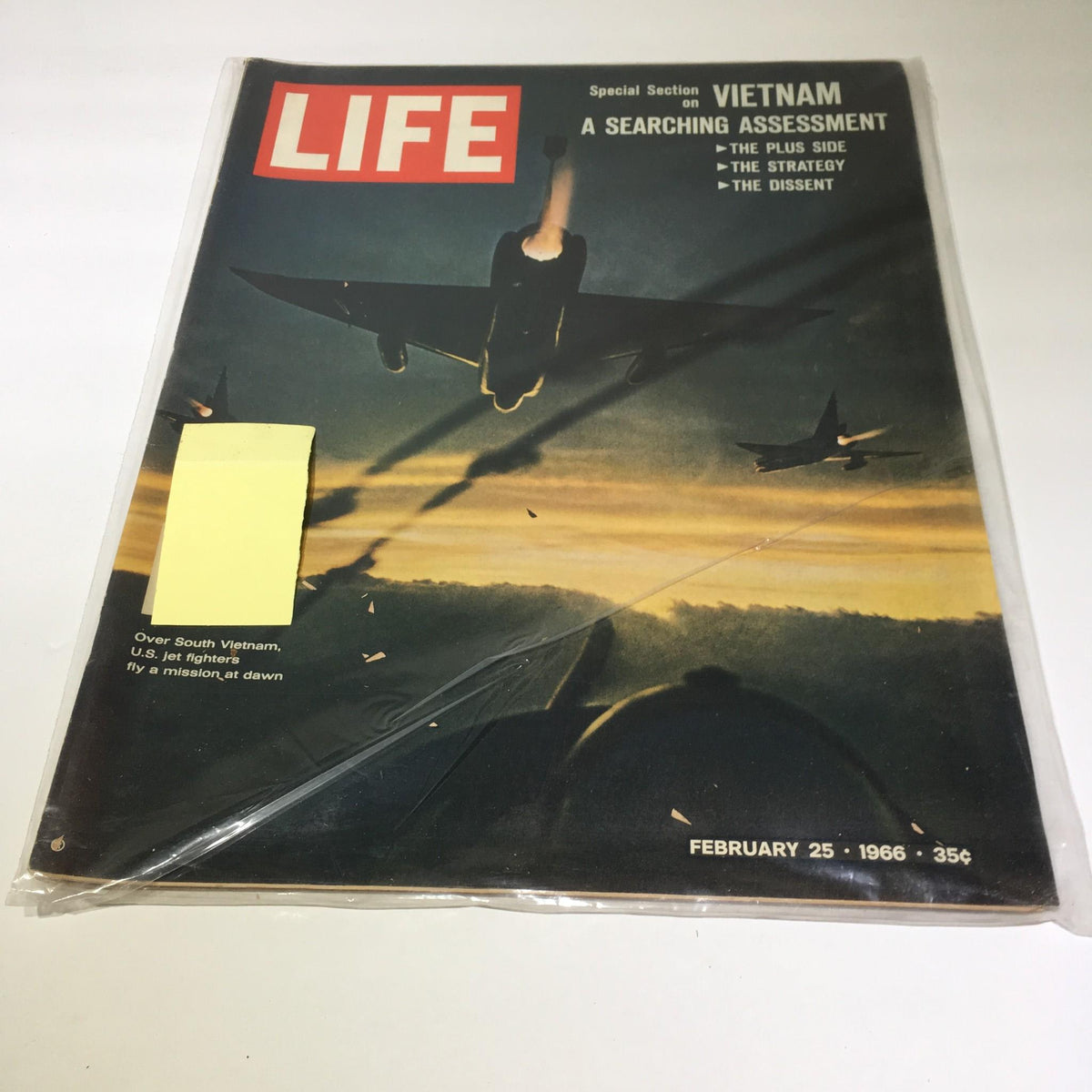 Cover of VTG Life Magazine February 25 1966 featuring U.S. jet fighters flying over South Vietnam, showcasing a pivotal moment in history.