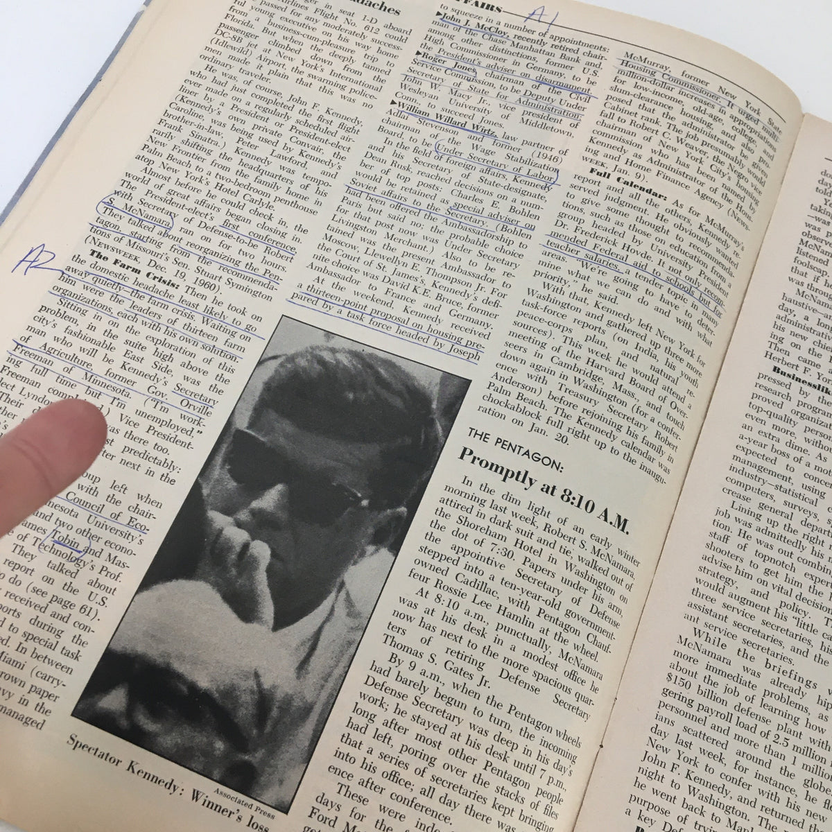 Inside view of Newsweek Magazine January 16 1961 featuring an article and image related to President Fidel Castro's influence on Cuba.