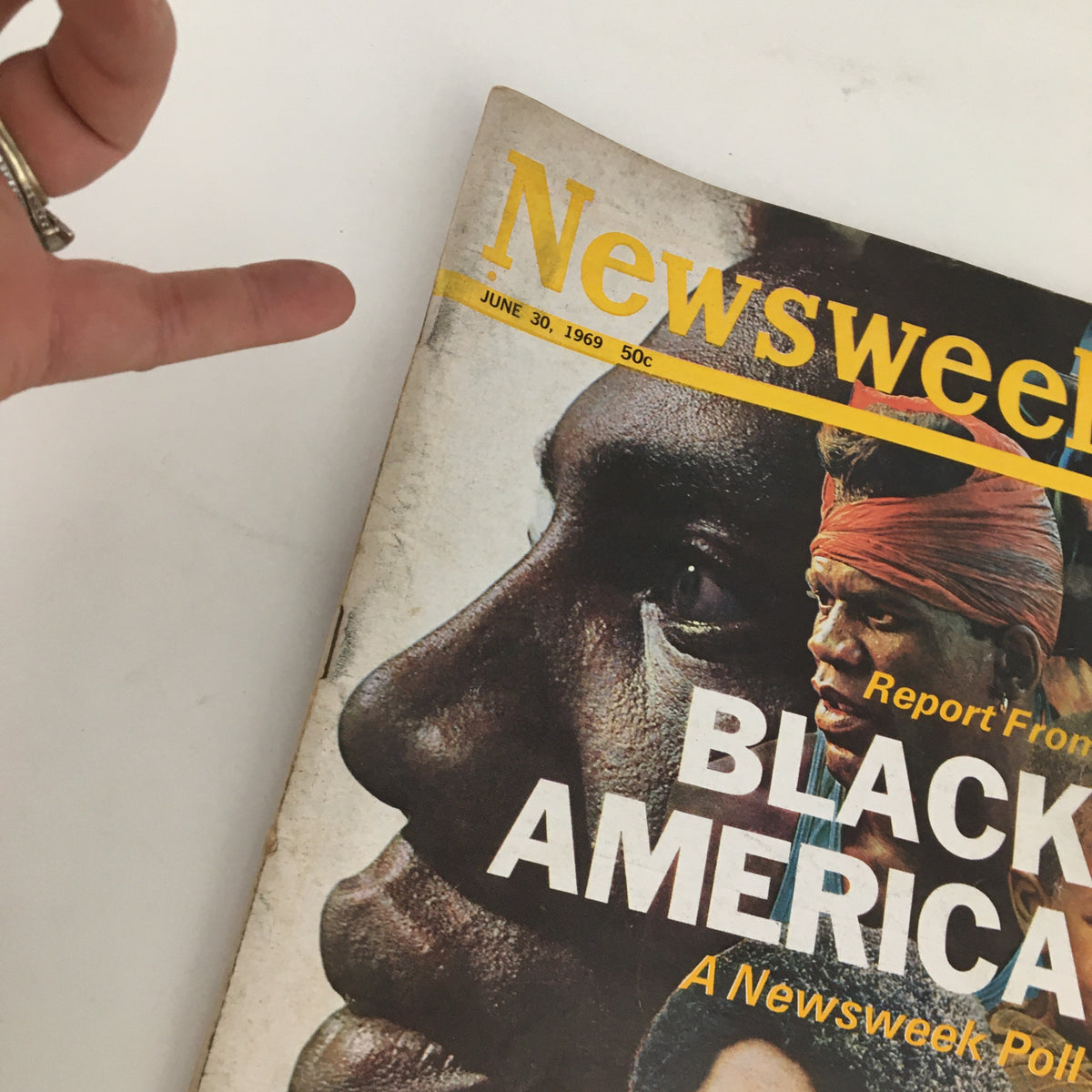 Cover of Newsweek Magazine June 30, 1969 featuring the report titled 'Report From Black America' with a focus on social dynamics and cultural reflections, emphasizing historical significance.