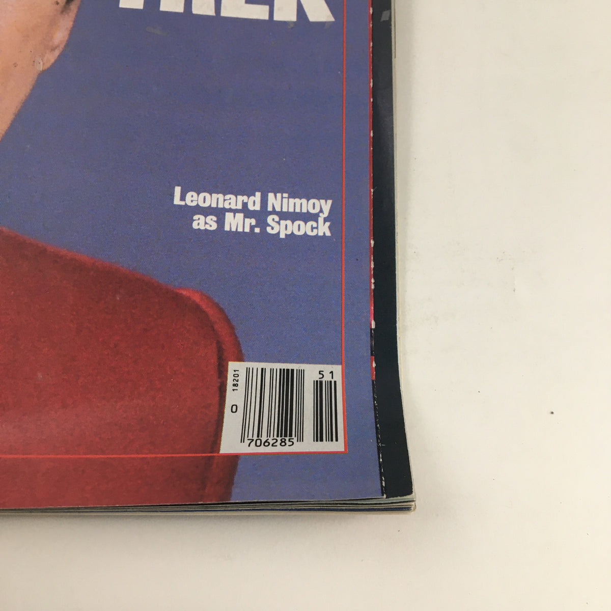 Side view of the cover of Newsweek Magazine from December 22, 1986, showcasing Leonard Nimoy as Mr. Spock from Star Trek, with a barcode and the magazine title prominently displayed.