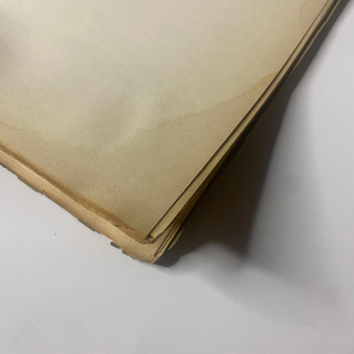 A close-up image of the pages of 'Around the World with General Grant' by John Russell Young, Part Eight, showing the aged paper and slight water damage indicative of its historical value.