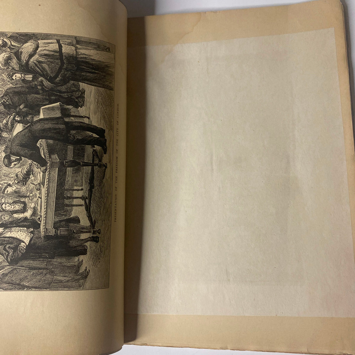 Blank illustration page in 'Around the World with General Grant by John Russell Young, Part One', featuring space for art or notes.