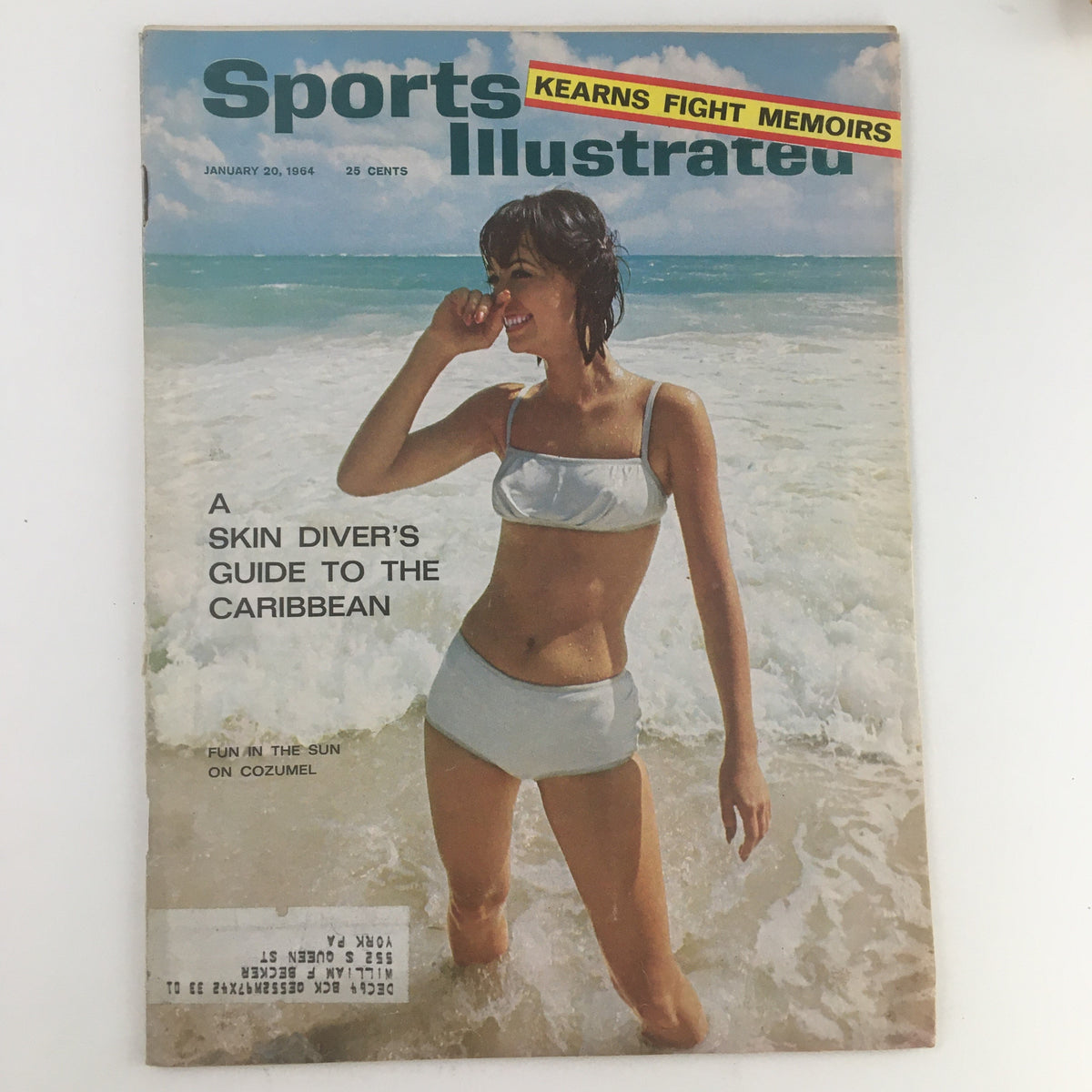 Cover of Sports Illustrated Magazine, January 20, 1964, featuring 'A Skin Diver Guide to the Caribbean