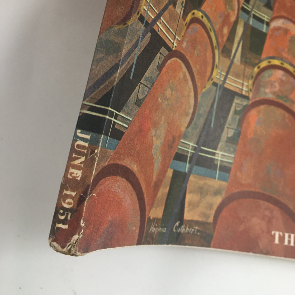 Cover of Fortune Magazine June 1951, featuring an artistic representation of aluminum pipes and vibrant colors depicting the theme 'Politics of Aluminum'.