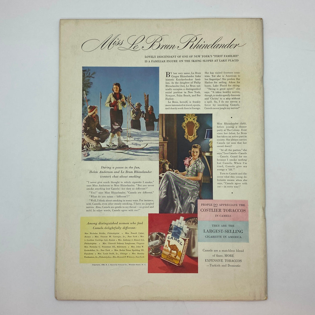 The New Yorker Complete Magazine April 16, 1938 Rea Irvin Cover VG