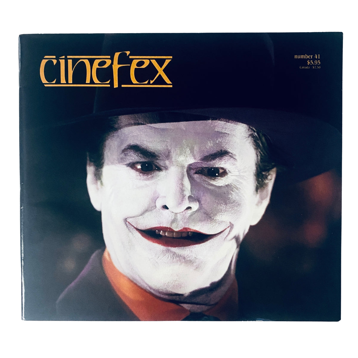 Cinefex Magazine February 1990 No. 41 featuring Jack Nicholson as the Joker on the cover, showcasing visual effects and production design insights.